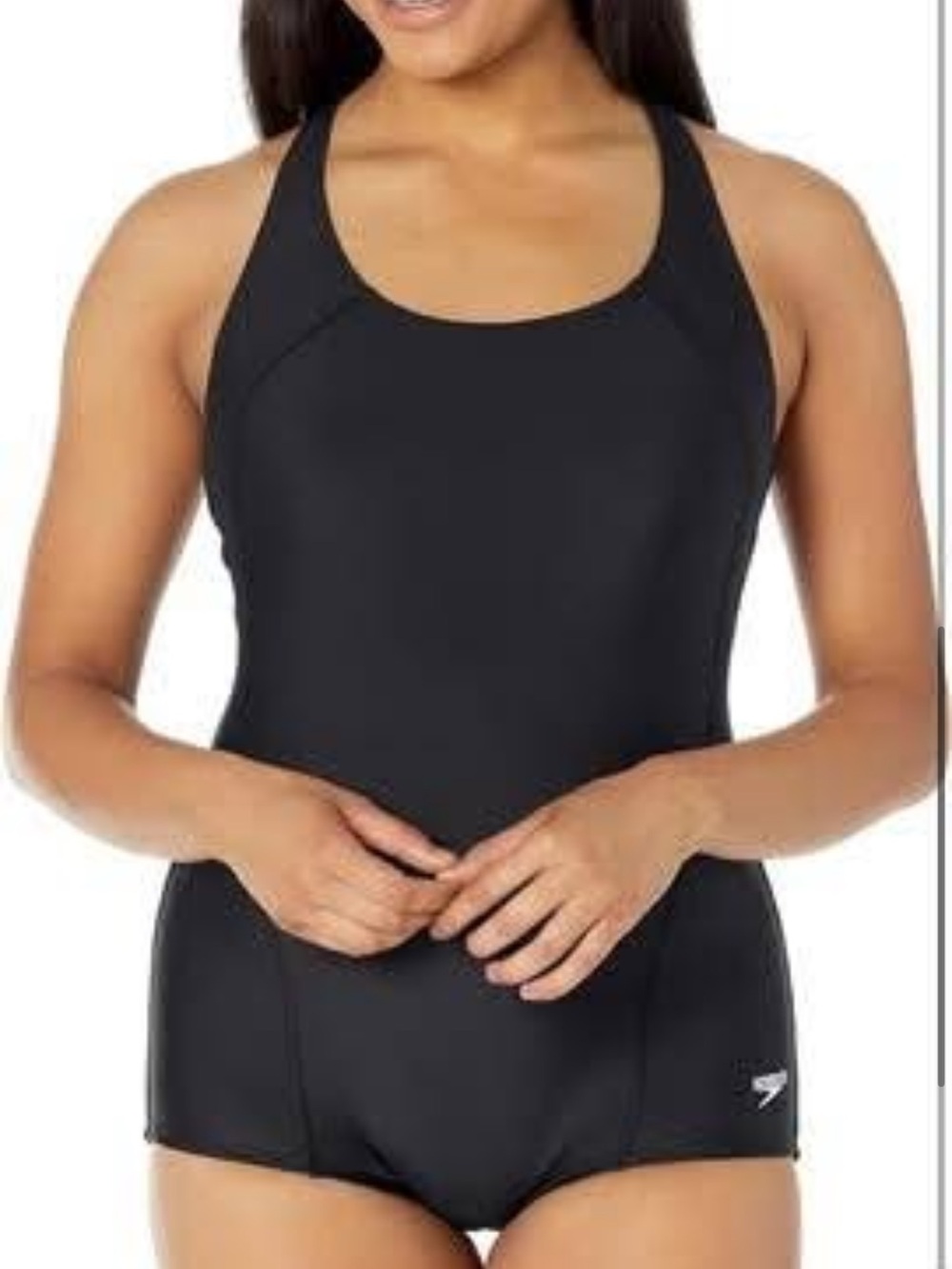 Women's Black Speedo One-Piece Swim Suit - Classic Athletic Fit